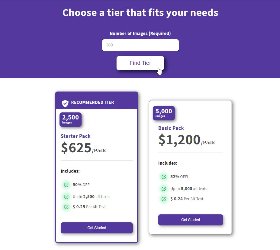 Zenyth ADK Tiers Calculator – WCAG 2.2 Compliant Accessible Tiered Pricing Component